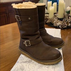 UGG Kensington biker boots brown size 8